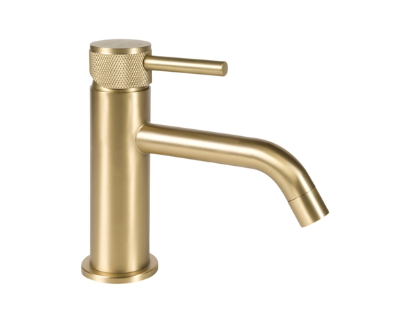 Mitigeur lavabo M SINDIA finition or brossé - cartouche céramique et vidage clic-clac - Brico Dépôt