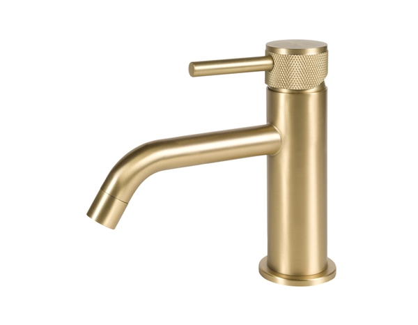 Mitigeur lavabo M SINDIA finition or brossé - cartouche céramique et vidage clic-clac - Brico Dépôt