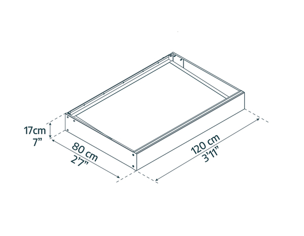 Marquise Sophia aluminum gris 1200 x 80 - Brico Dépôt