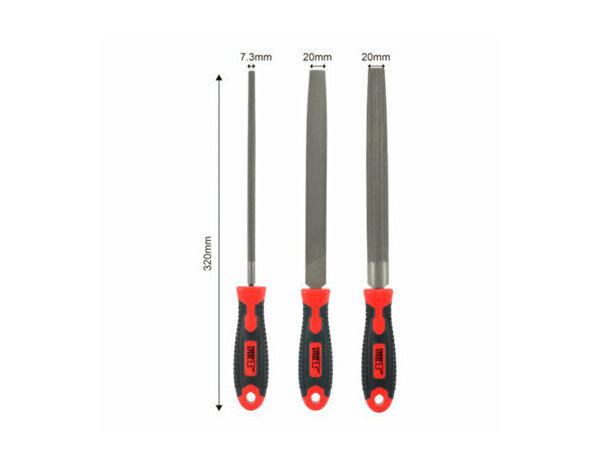 Lot de 3 limes double faces pour acier et matériaux durs - Forge steel - Brico Dépôt