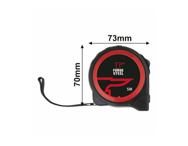 Mètre ruban 5 m plastique bi-matière - Forge steel - Brico Dépôt