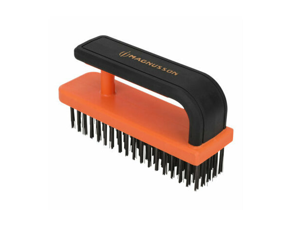 Brosse metallique à manche en plastique et tête en acier carbone - MAGNUSSON - Brico Dépôt