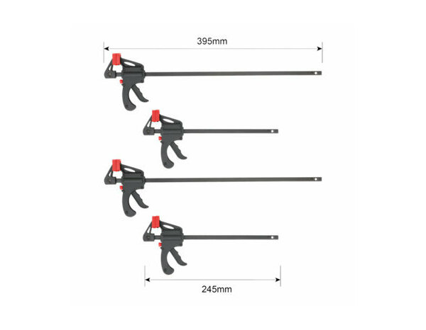 Lot 4 Serre-joints 2x150mm 2x300mm fs - Forge steel - Brico Dépôt
