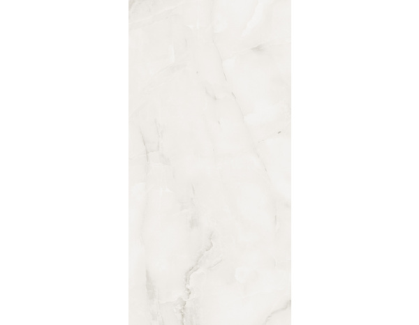 Carrelage de sol intérieur grès cérame poli "Onyx blanc" 60 x 120 cm - Brico Dépôt