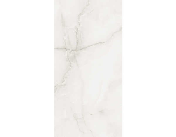 Carrelage de sol intérieur grès cérame poli "Onyx blanc" 60 x 120 cm - Brico Dépôt