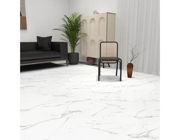Dalle PVC 30,5 x 61 cm mabre blanc - Brico Dépôt