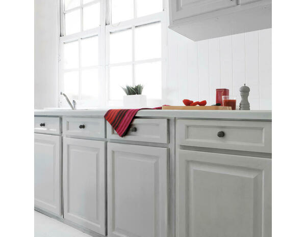 Peinture de rénovation meubles cuisine acrylique satin tendre gris 2 L - V33 - Brico Dépôt