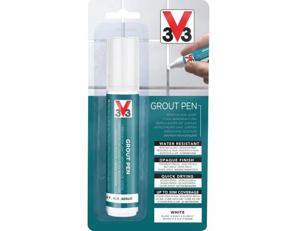 Feutre de rénovation pour joint de carrelage acrylique mat blanc 15 ml - V33 - Brico Dépôt