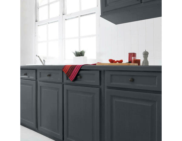 Peinture de rénovation meubles cuisine acrylique satin gris anthracite 2 L - V33 - Brico Dépôt