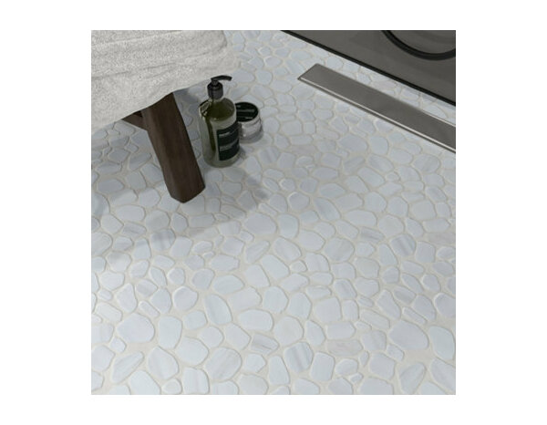 Galet "Malaca" Ivoire 31,5 cm x 31,5 cm - Brico Dépôt