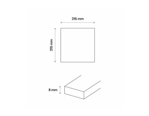Galet "Malaca" Ivoire 31,5 cm x 31,5 cm - Brico Dépôt