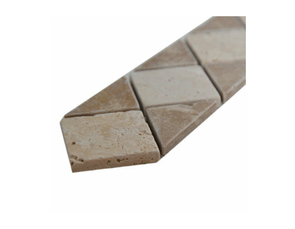 Listel Travertin "Lozange" 7 x 30 cm - Brico Dépôt