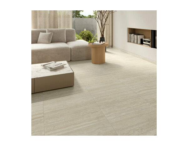 Carrelage de sol intérieur grès cérame émaillé "Valenia Beige" 30 x 60 cm - Brico Dépôt