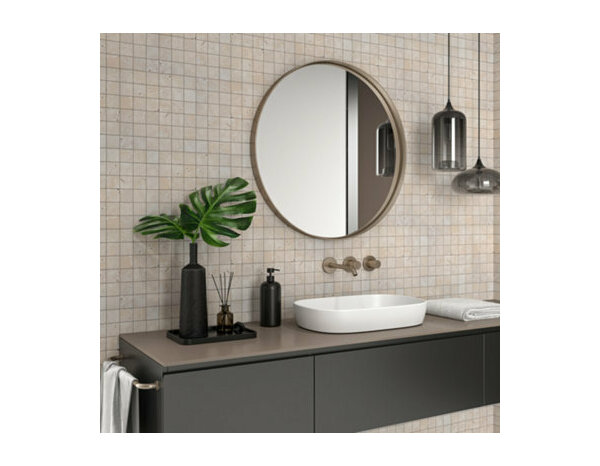 Mosaïque Travertin "Carré Grand" 30,5 cm x 30,5 cm - Brico Dépôt