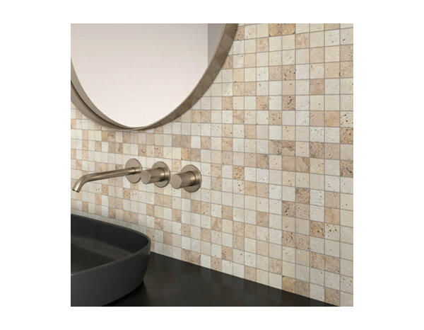 Mosaïque Travertin "Square Mix" 30,5 x 30,5 cm - Brico Dépôt