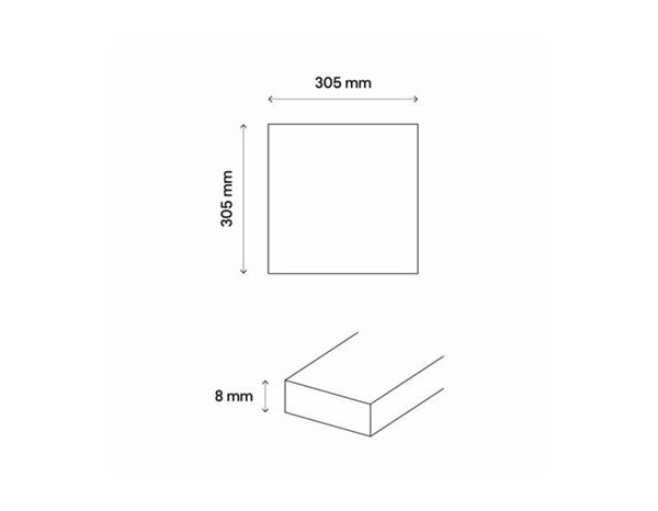 Mosaïque Travertin "Carré Grand" 30,5 cm x 30,5 cm - Brico Dépôt
