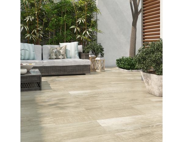 Carrelage de sol extérieur Origa gris 24 x 88 cm 1,27 m² - Marque BLOOMA - Brico Dépôt