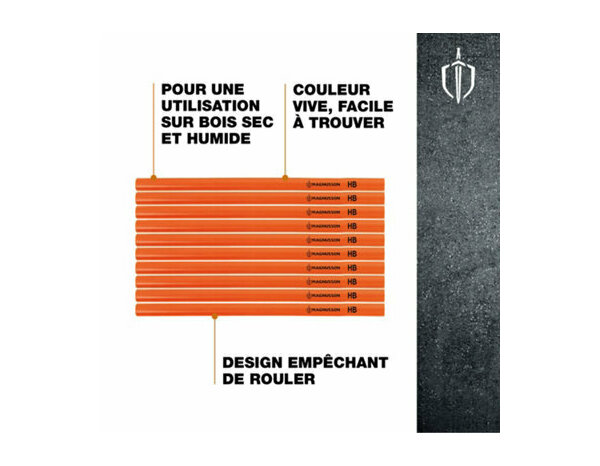 Lot 10 crayons menuisier 175 - MAGNUSSON - Brico Dépôt