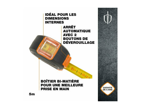 Mètre ruban 5m lecture rapide - MAGNUSSON - Brico Dépôt