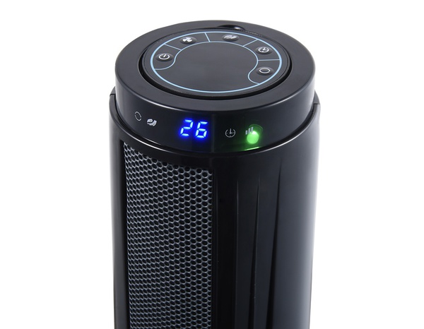 Ventilateur en colonne oscillant noir H. 80 CM - Brico Dépôt