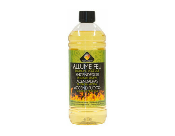 Allume-feu végétal "Pyrofeu" 1 litre liquide avec bouchon gicleur. - Pyrofeu - Brico Dépôt