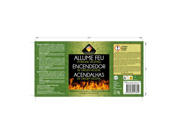 Allume-feu végétal "Pyrofeu" 1 litre liquide avec bouchon gicleur. - Pyrofeu - Brico Dépôt