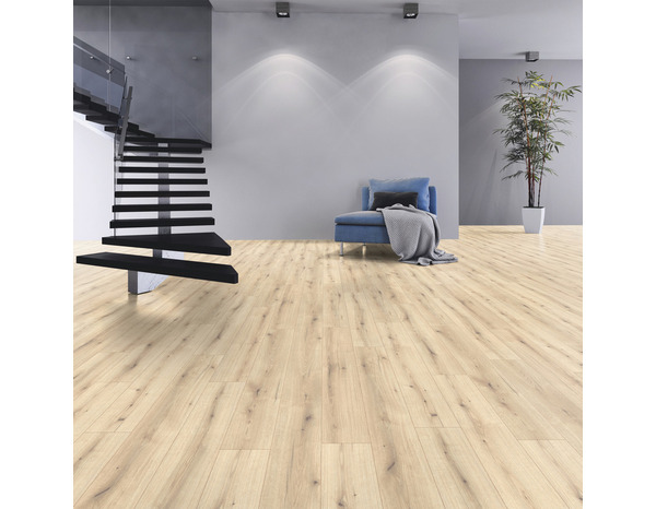 sol stratifié à clipser classe 32, AC3 couleur chêne clair Ep. 7MM "EVOKE VANILLIA" - Brico Dépôt