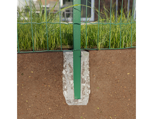 Piquet T vert pour grillage - H. 150 cm - Brico Dépôt