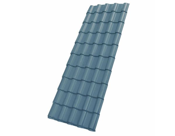 Plaque de couverture en PVC Francia couleur Bleu Ardoise, 2300×780 mm - First - Brico Dépôt