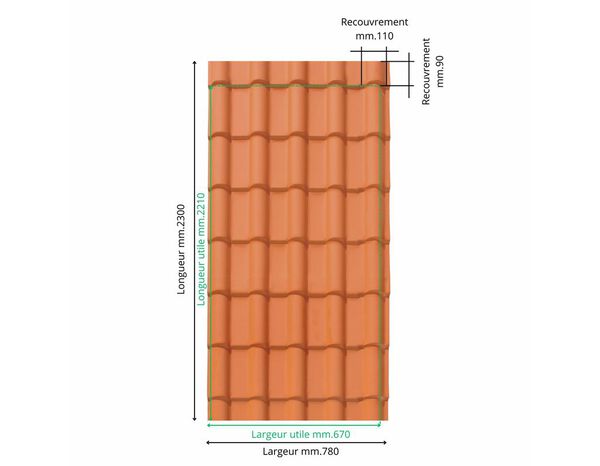  Plaque de couverture en PVC Francia couleur Terre Naturelle, 2300×780 mm - First - Brico Dépôt