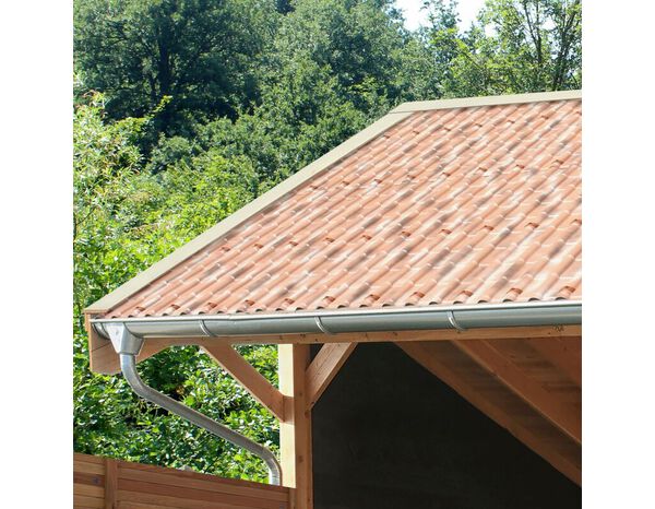 Plaque de couverture en PVC Francia couleur Sienne Antique, 2300×780 mm - First - Brico Dépôt