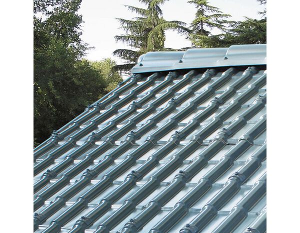 Plaque de couverture en PVC Francia couleur Bleu Ardoise, 2300×780 mm - First - Brico Dépôt