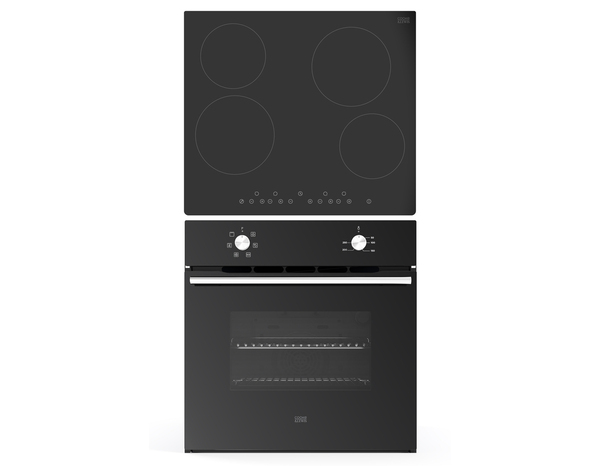 Lot four 66L et plaque à induction intégrable, finition noire élégante - Cooke and Lewis - Brico Dépôt