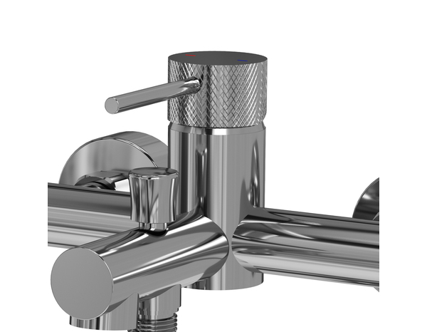 Mitigeur bain/douche mural EDELIE C acier inoxydable chromé 16,8x11x18,7 cm débit 40 L/min - Cooke and Lewis - Brico Dépôt