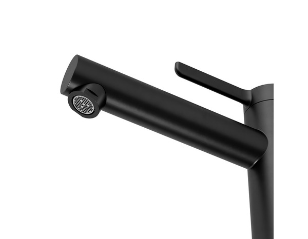 Mitigeur lavabo ODALIA XL noir mat en laiton, débit 6 L/min, mousseur réglable - Cooke and Lewis - Brico Dépôt