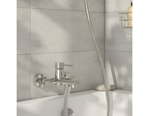 Mitigeur bain/douche mural EDELIE C acier inoxydable chromé 16,8x11x18,7 cm débit 40 L/min - Cooke and Lewis - Brico Dépôt