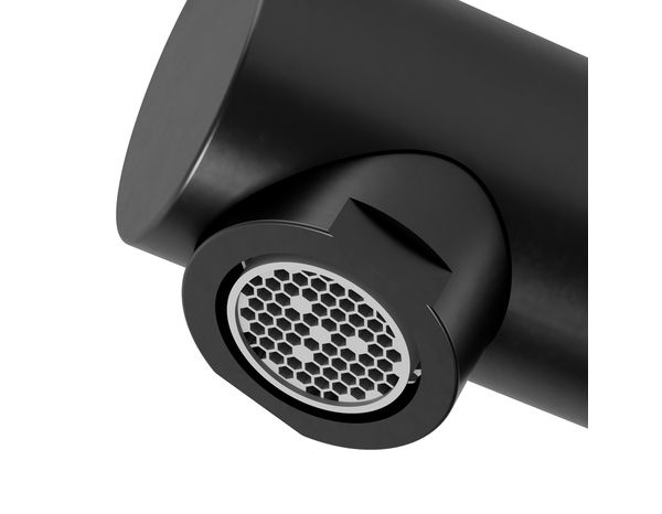 Mitigeur lavabo ODALIA XL noir mat en laiton, débit 6 L/min, mousseur réglable - Cooke and Lewis - Brico Dépôt