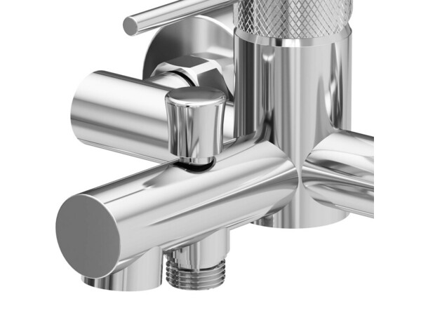 Mitigeur bain/douche mural EDELIE C acier inoxydable chromé 16,8x11x18,7 cm débit 40 L/min - Cooke and Lewis - Brico Dépôt