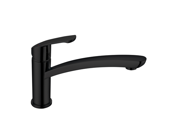 Mitigeur évier noir mat bec bas pivotant NALO - Edouard Rousseau - Brico Dépôt