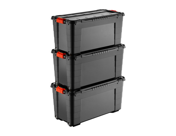 Lot de 3 malles à roulettes "MAGIC" 75L - Brico Dépôt