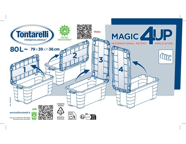 Lot de 3 malles à roulettes "MAGIC" 75L - Brico Dépôt