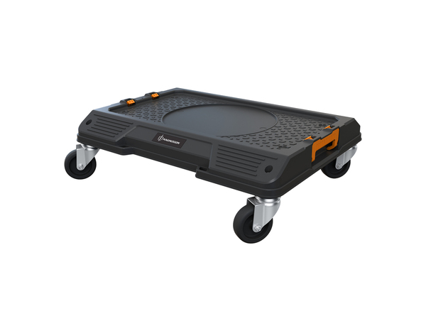 Chariot roulant noir 55,7x43,7x16,4 cm, 4 roulettes pivotantes, charge 100 kg - MAGNUSSON - Brico Dépôt