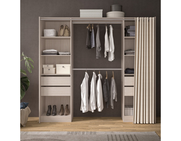 Kit Dressing imitation chêne clair "Cinta" - H. 200 x L. 220 x P. 48 cm - Brico Dépôt