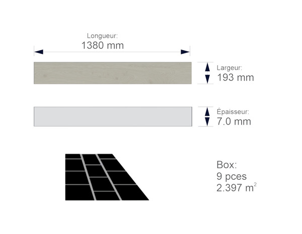 Sol stratifié à clipser "SENAF" couleur chêne blond mat 7 mm 138 cm x 19,3 cm AC4 - Cooke and Lewis - Brico Dépôt