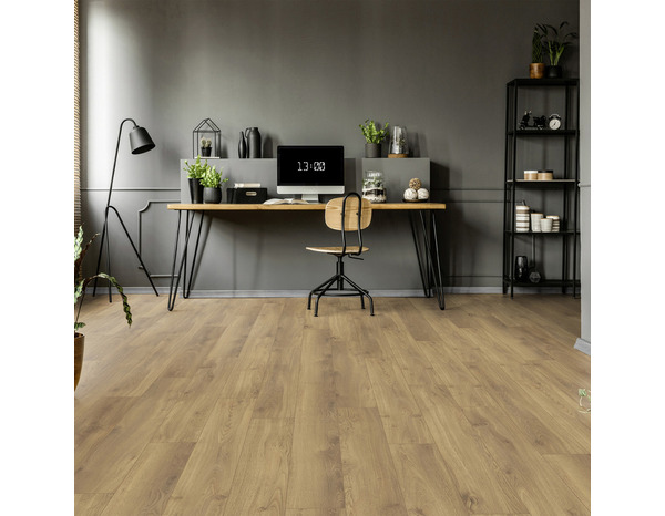 Sol stratifié à clipser "SENAF" couleur chêne blond mat 7 mm 138 cm x 19,3 cm AC4 - Cooke and Lewis - Brico Dépôt