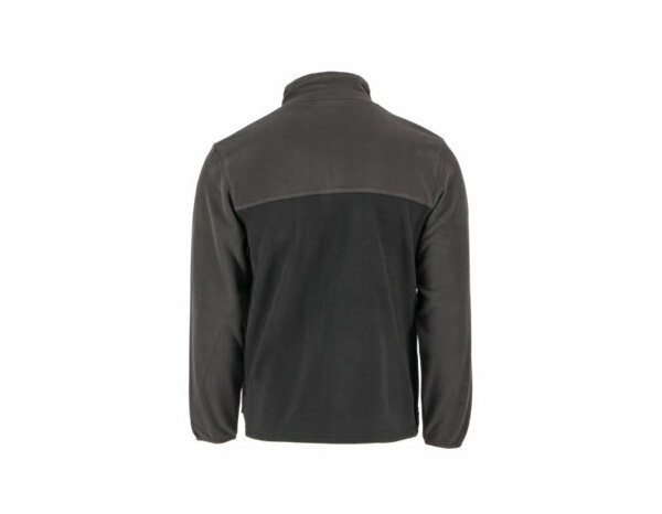 Veste polaire CAZE noire/grise en polyester, col cheminée, 2 poches zippées, taille L - Brico Dépôt