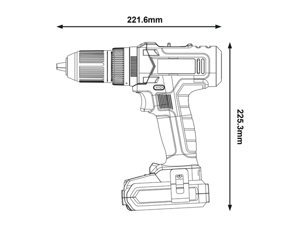 Perceuse visseuse à percussion sans fil 18V, 35 Nm, LED intégrée - Titan - Brico Dépôt
