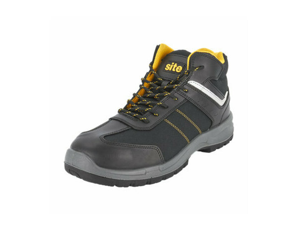 Baskets montantes de sécurité LACASSE BOOT noires, coque acier et semelle antiperforation, imperméables, T.42 - Brico Dépôt