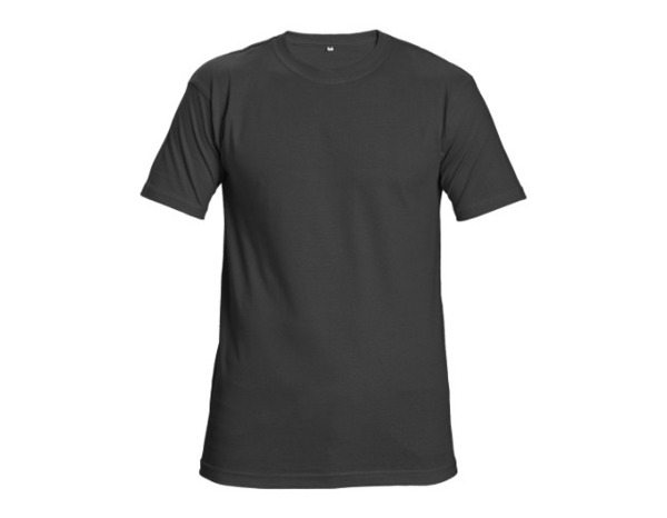 T-shirt unisexe basique noir taille L 100 % coton manches courtes - Brico Dépôt