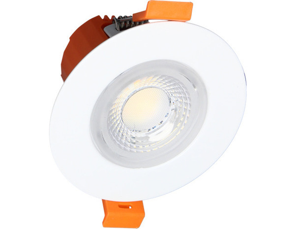 Lot de 5 spots à encastrer blanc, intensité variable, 3 températures couleur - Brico Dépôt